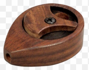 Teardrop Shaped Wood Pipe With Swivel Cover U0026 Screen - Solid Emoji,Teardrop Emoji Png