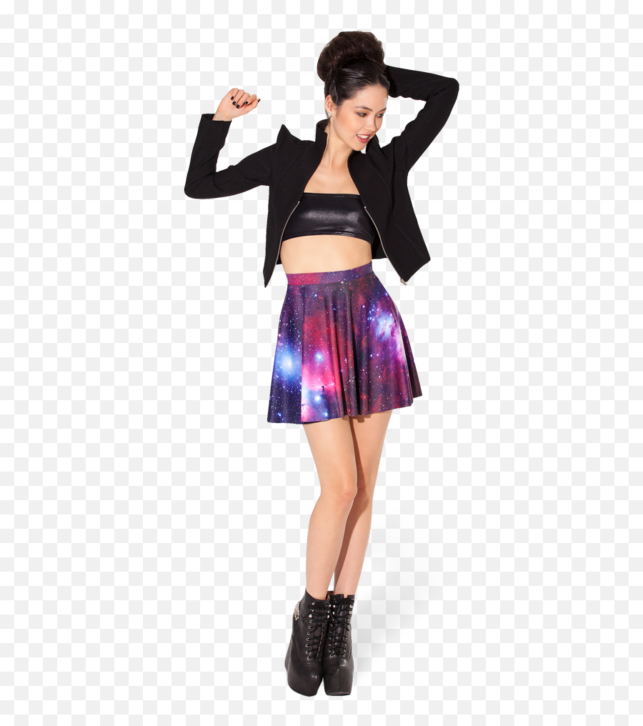 Galaxy Purple Skater Skirt Printed Skater Skirt Skater - Skirt Emoji,Emoji Crop Top And Skirt
