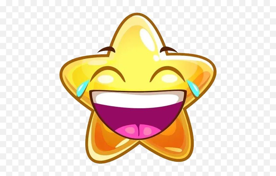 Emoji Stars Whatsapp Stickers - Stickers Cloud Laughing Stars,Emoji 7