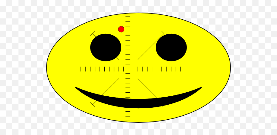 Target Smiley Clip Art At Clker - Wide Grin Emoji,Crosshairs Emoticon