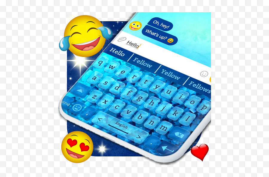 Blue Hq Keyboard Blue Keyboards Themes U2013 Apps On Google Play - Office Equipment Emoji,Electric Emoji