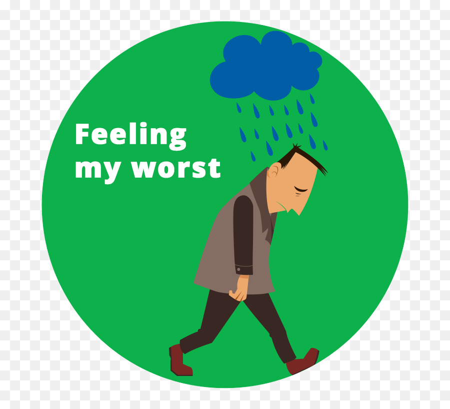 Patient Resources Aplenzin Bupropion Hydrobromide Emoji,Illustration Of Man Running From Yet Clutching His Emotions