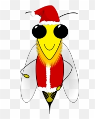 Santa Honey Bee Vector Image Free Svg Emoji,Find Pics Of Downloadable Bee Emojis