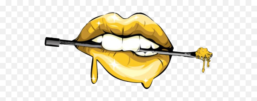 Gold Lips Png Free Download Png Arts Emoji,Lips Emoji .png