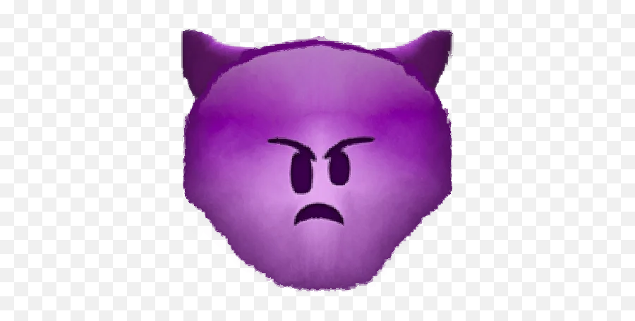 Telegram Sticker From Oh No Smileys Pack Emoji,Purple Angry Emoji