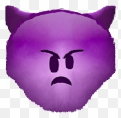 Telegram Sticker From Oh No Smileys Pack Emoji,Purple Angry Emoji
