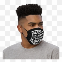Reading Is My Therapy Premium Face Mask Face Percy Emoji,Emoji Hockey Mask