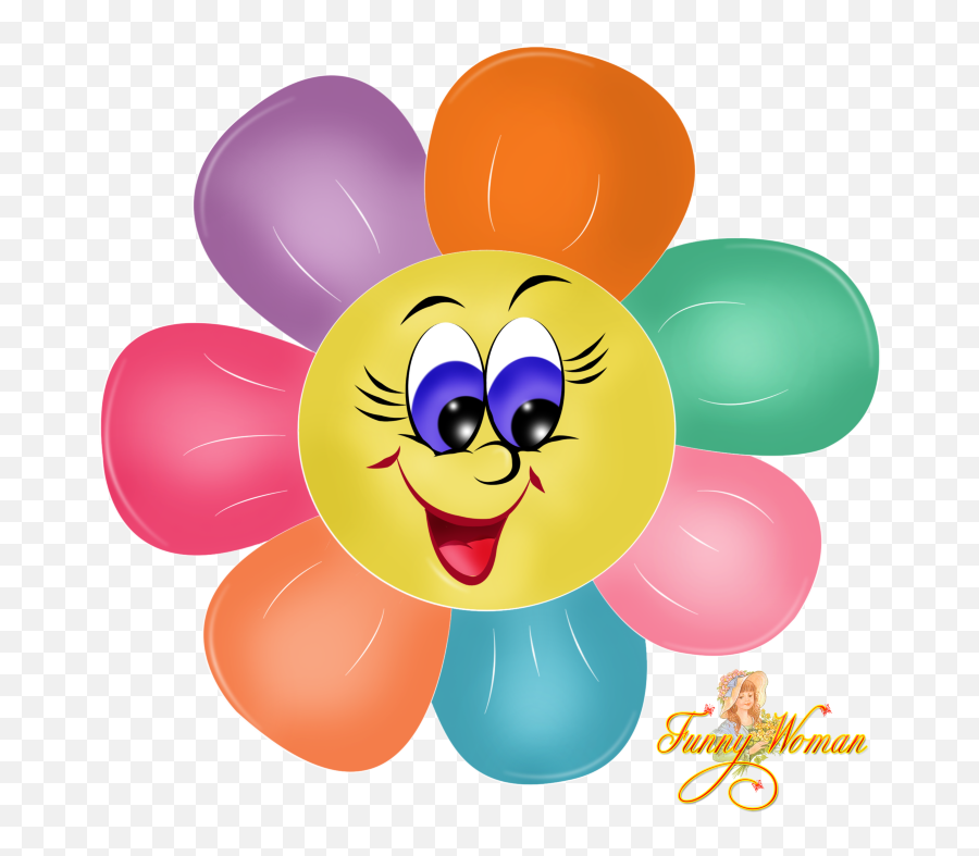 Cute Smiley Flower Cliparts Hd Png - Cute Cartoon Cute Flower Clipart Emoji,Banana Emoji