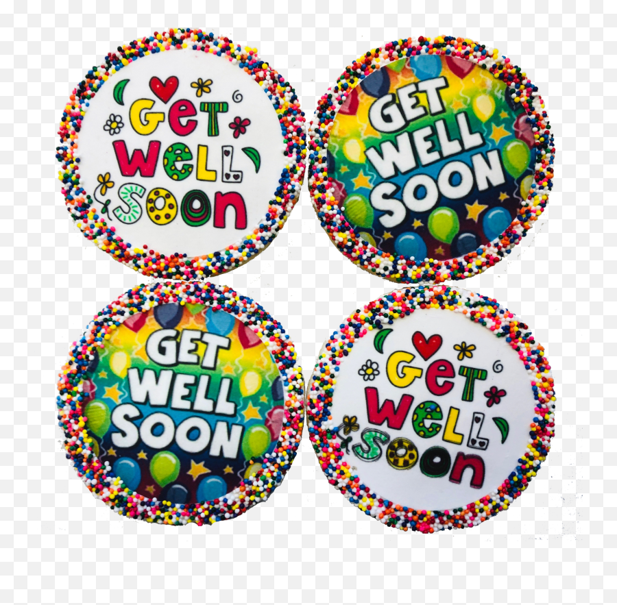 Get Well Soon Cookies - Dot Emoji,Feel Better Soon Emoji