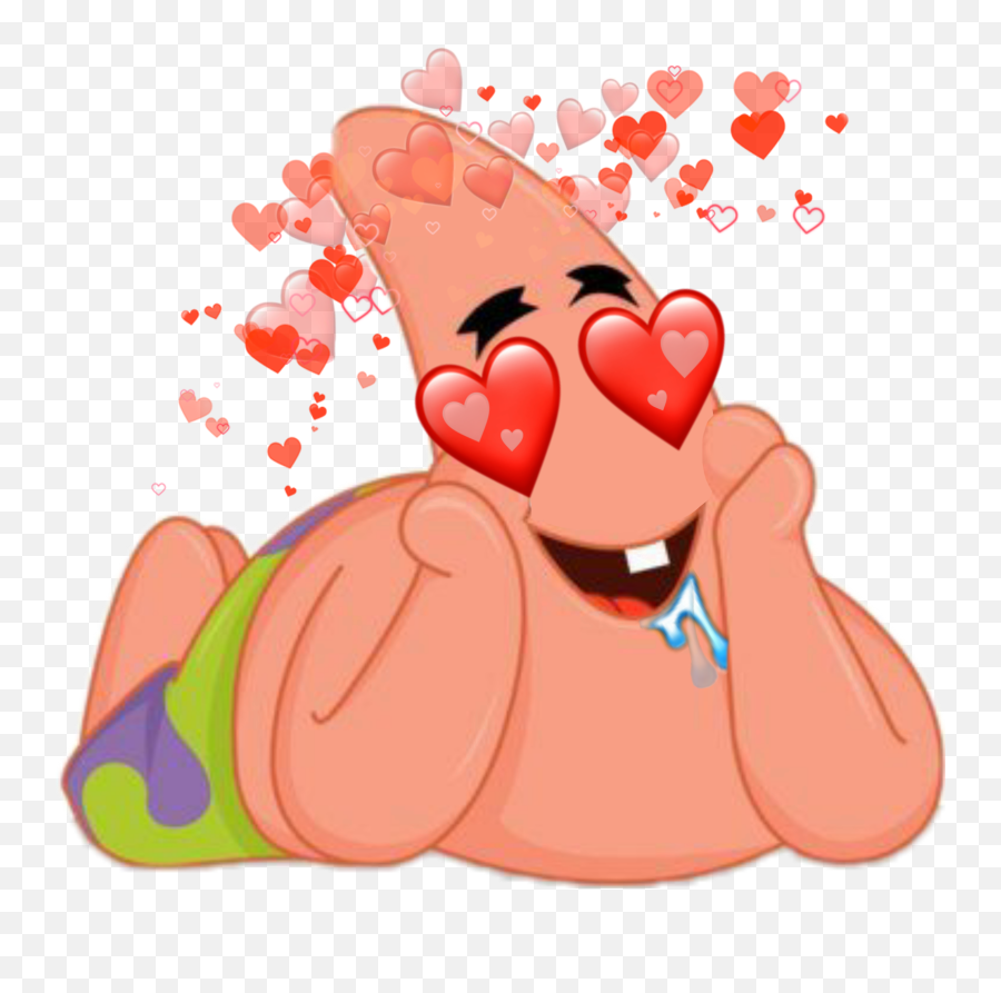 Patrickstar Emoji Love Spongebob - Patrick Star,Spongebob Emojis