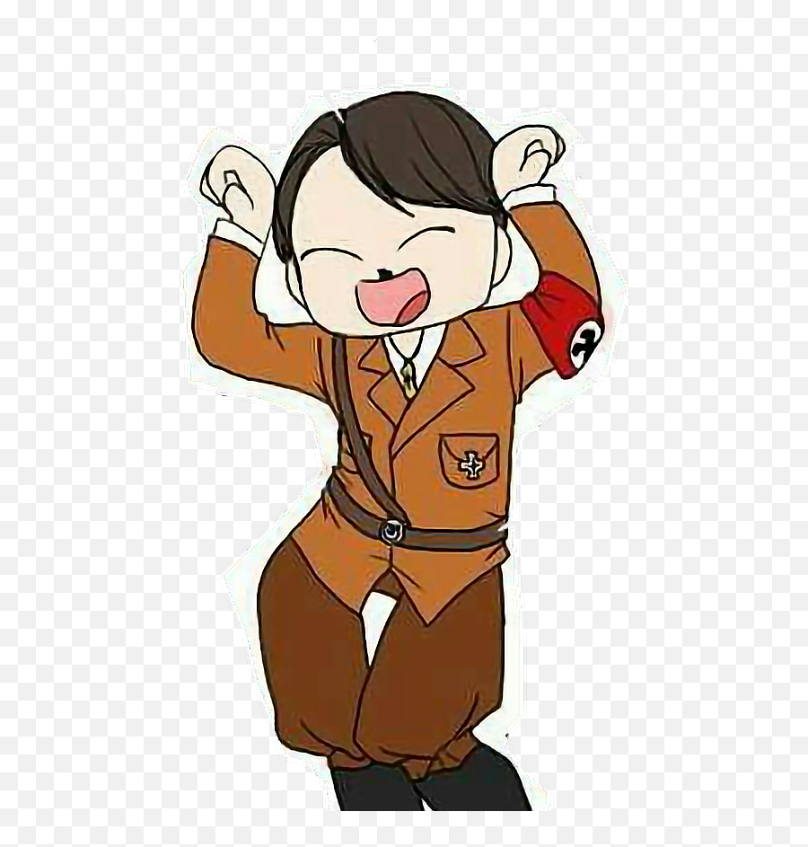 Adolf Hitler Anime Kawaii Transparent - Adolf Hitler Anime Emoji,Hitler Salute Emoji