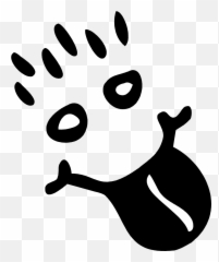 Onlinelabels Clip Art - Silly Symbols Emoji,Clipart Emoji Silly Face Black And White