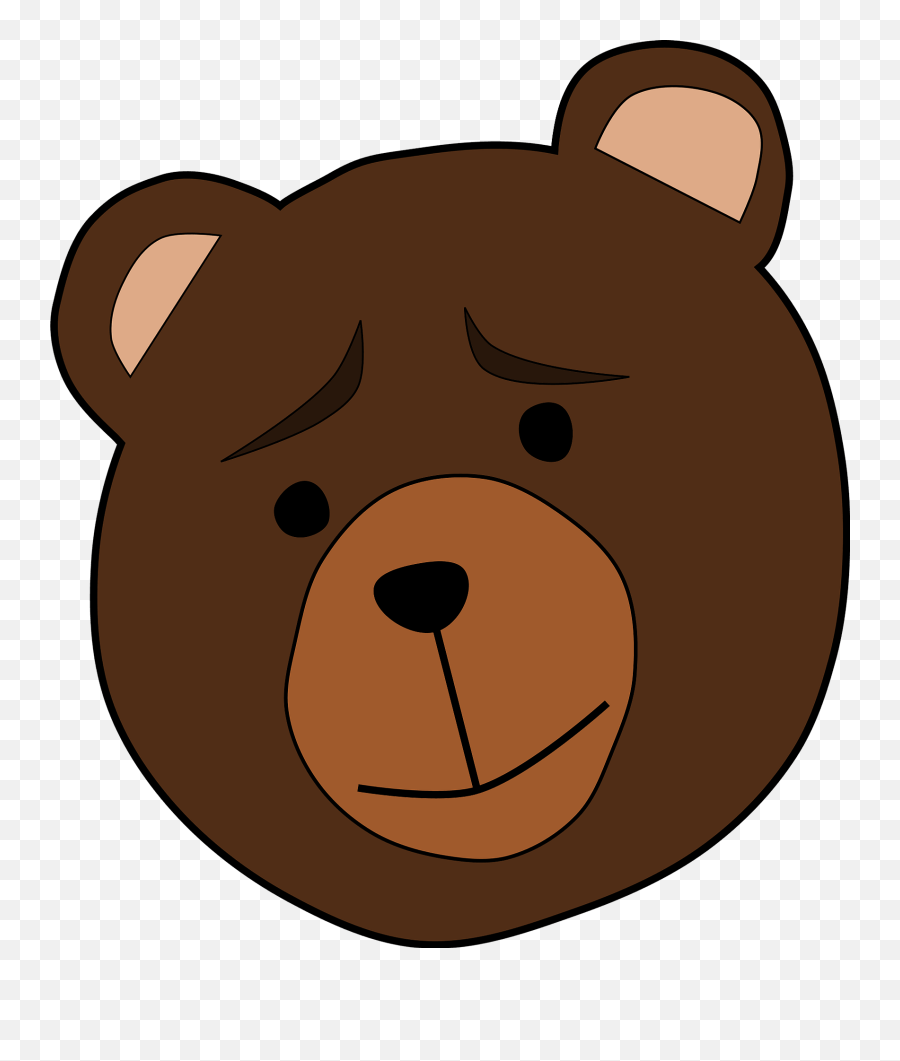 Bear Face Cartoon Drawing Free Image - Bear Face Clipart Emoji,Cartoon Bear Emotions