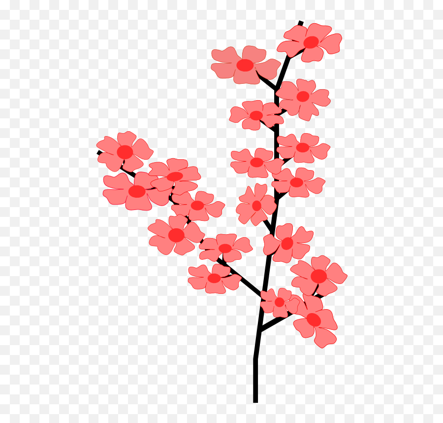 Flowers Sakura2 Clipart - Cherry Blossom Flower Clip Clipart Emoji,Japanese Emoticon Equation