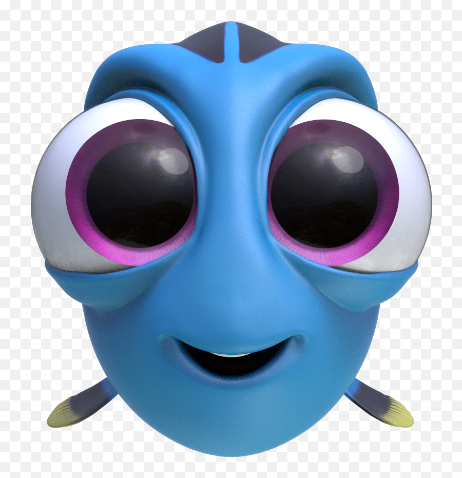 Dory 3d - Práctica Zbrush Domestika Dory Bébé Png Transparent Emoji,3d Emoticon Character