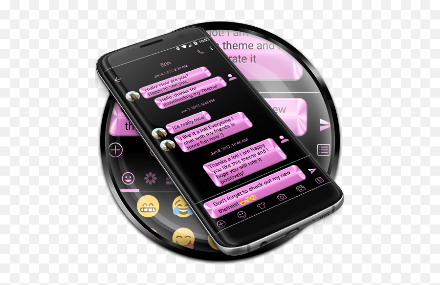 Sms Messages Metallic Pink Theme 100 Download Android Apk - Technology Applications Emoji,Theme Ios 12 Emojis