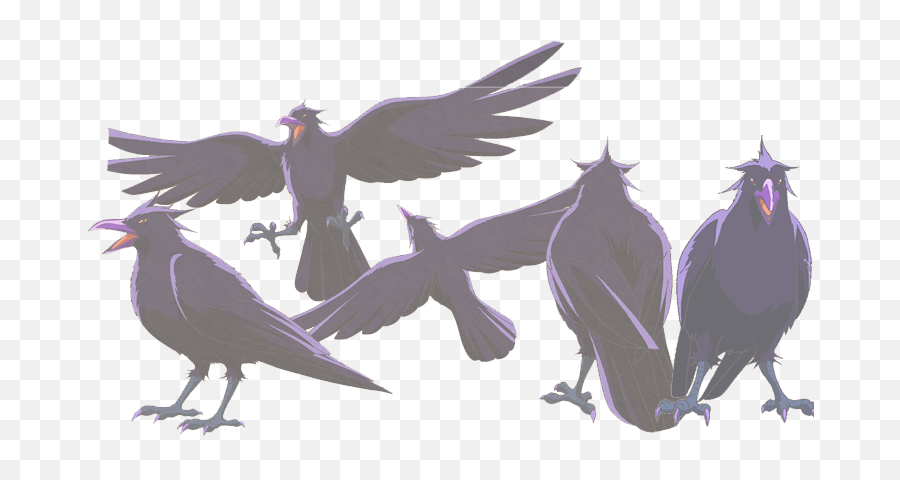 Anime Crow Bird Transparent Png Image - Crow Anime Emoji,Crow Emoji