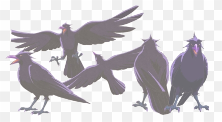 Anime Crow Bird Transparent Png Image - Crow Anime Emoji,Crow Emoji