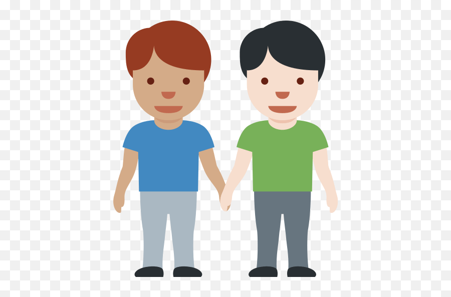 Two Men Shaking Hands With Medium Skin - Woman And Man Holding Hands Clip Art Emoji,Hand Shaking Emoticon