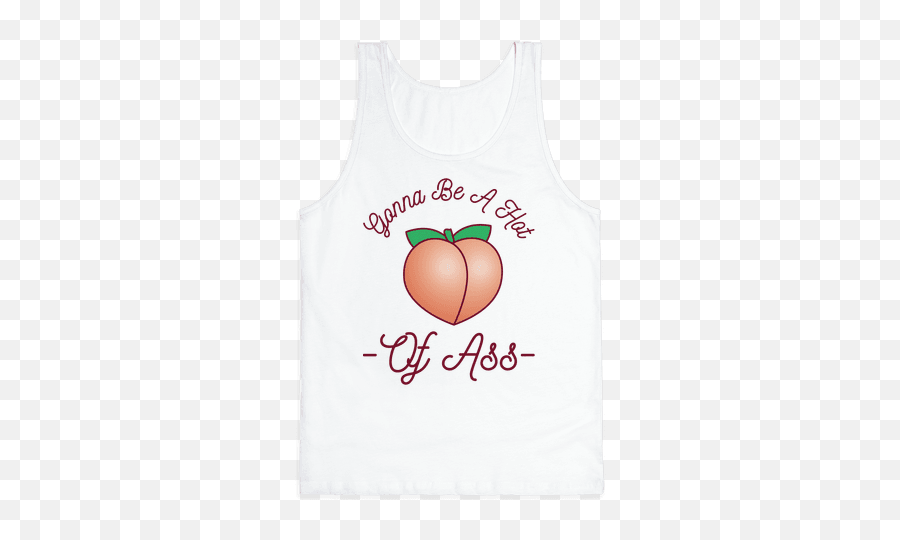 Peach Emoji Tank Tops Lookhuman - Sleeveless,Peach Butt Emoticon