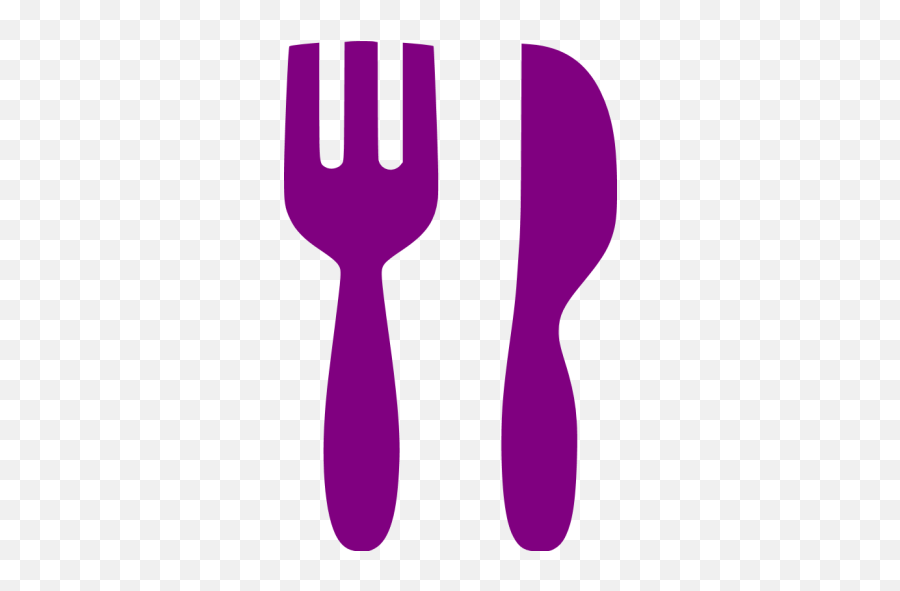 Purple Restaurant 3 Icon - Free Purple Fork Icons Fork And Knife Icon Red Emoji,Knife And Fork Emoticon