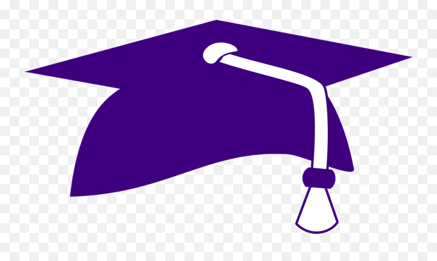 Graduation Hat - Purple Graduation Cap Clip Art Png Purple Graduation Cap Png Emoji,Graduation Hat Emoji