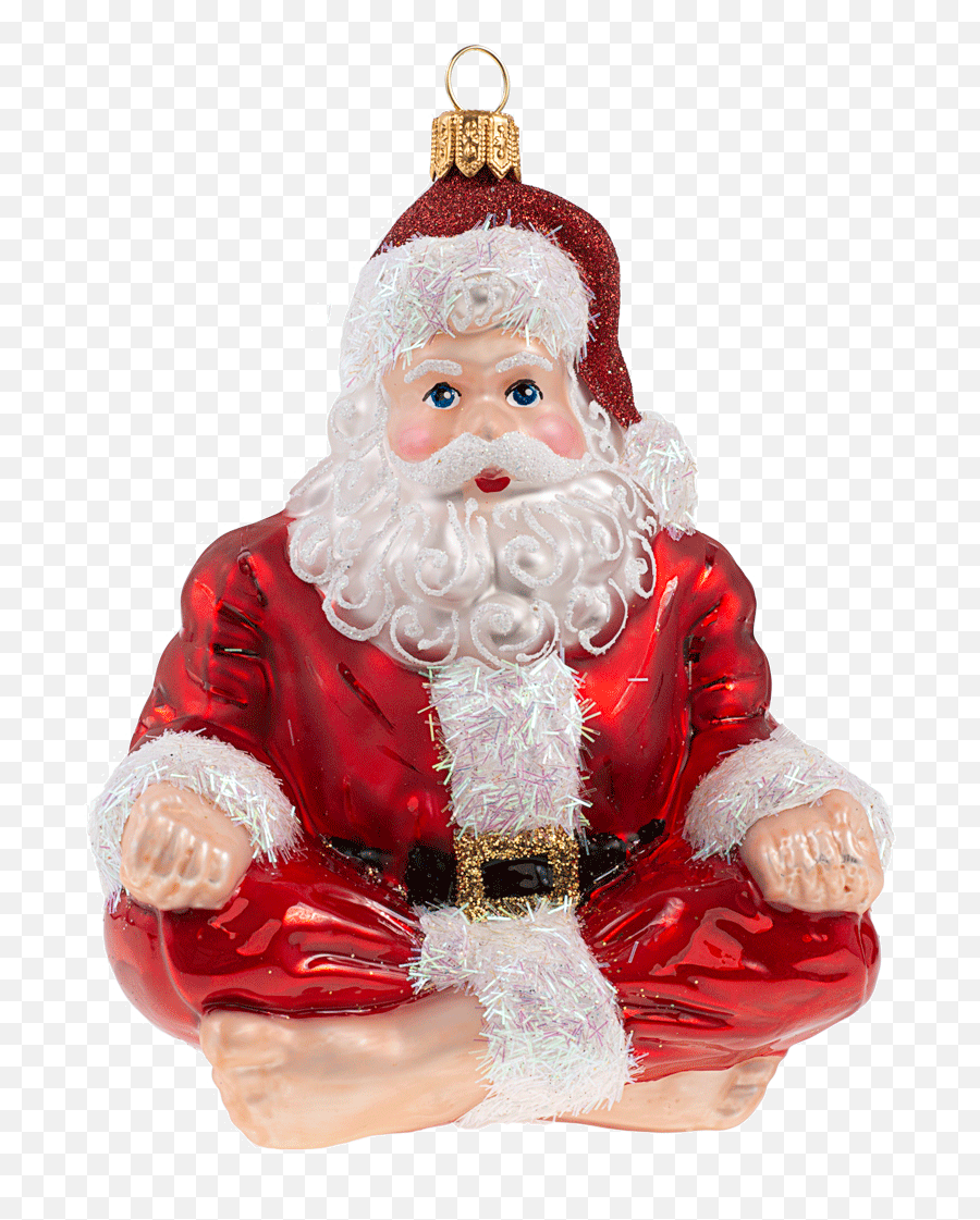 Santa Claus Doing Yoga Emoji,Pee Emoticon Christmas Decoration