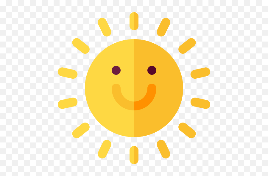 Sun - Free Nature Icons Emoji,Summertime Emoticon