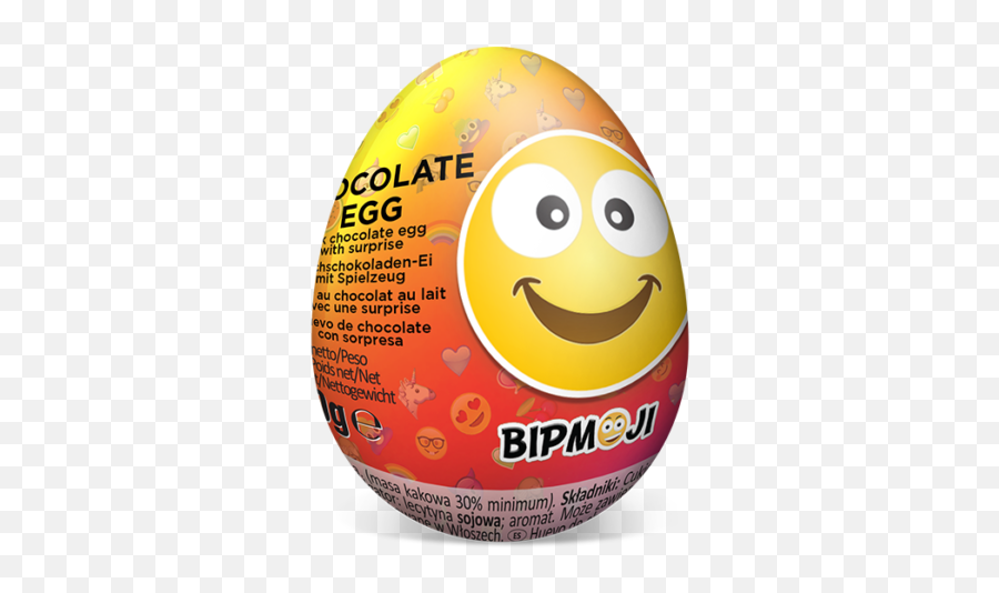 Bipmoji - Chocolate Eggs Single Bip Candy U0026 Toy Happy Emoji,Egg Emoticon