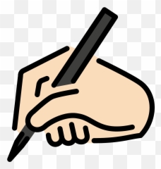 Writing Hand Emoji Clipart Free Download Transparent Png,Hands On Hips Emoji