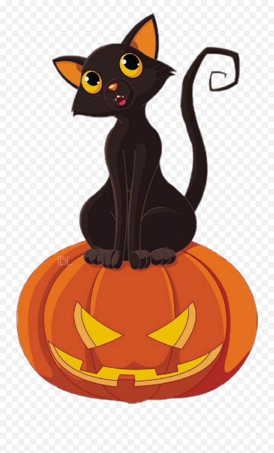 Pumpkin Sticker Challenge On Picsart - Black Cat And Pumpkin Emoji,Emoji Pumpkin Painting