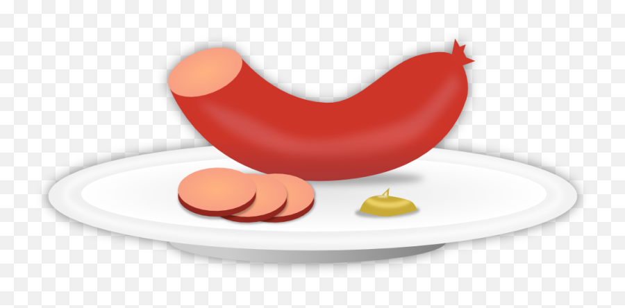 Free Clip Art - Sausage On A Plate Clipart Emoji,Sausage Emoji