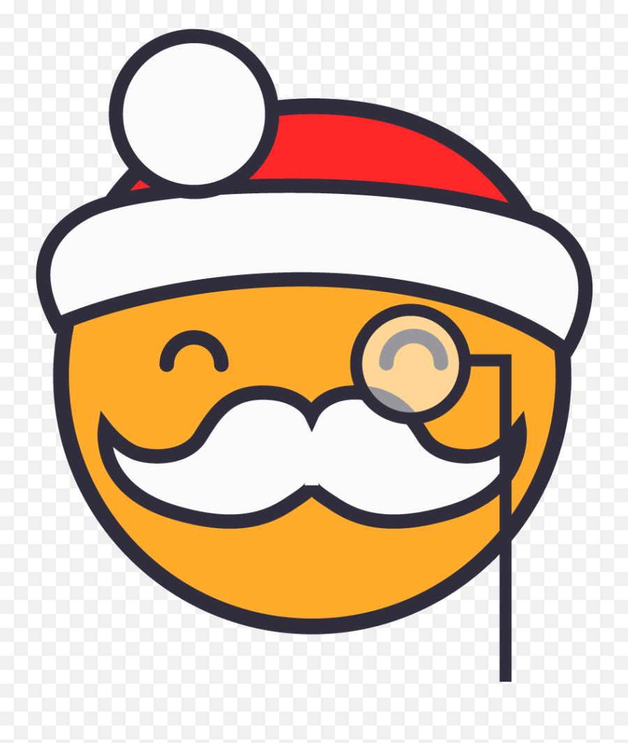 Monocle Santa - Scared Santa Png Emoji,Santa Emoji