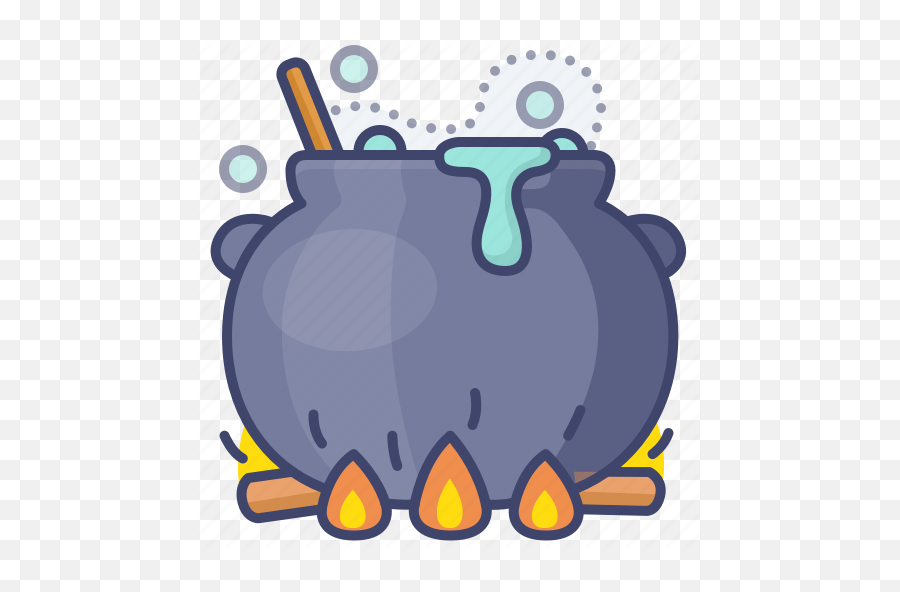 Pot Cauldron Witch Halloween Icon - Cauldron Emoji,Witch Emoji Iphone