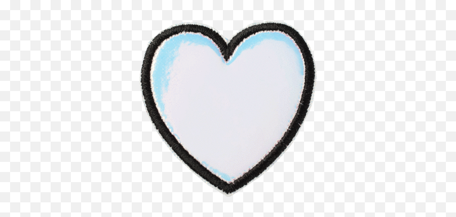 Puffy Iridescent Heart Patch - Girly Emoji,Spraybottle Emoji