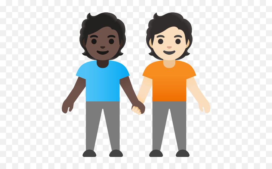 U200du200d People Holding Hands Dark Skin Tone Light - Two Men Holding Hands Cartoon Emoji,Light Skin Emoji