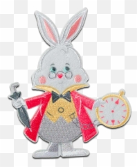 Disney Las Aventuras De Alicia En El País De Las Maravillas Liebre De Marzo Conejito - Parches Termoadhesivos Bordados Aplique Para Ropa Tamaño Alice Au Pays Des Merveilles Activité Lapin Emoji,Emojis Para Estados De Facebook