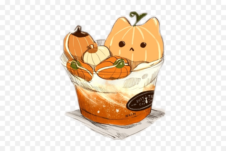 Pumpkin Pie Sticker Challenge - Nadia Kim Cat Emoji,Pumpkin Pie Emoji