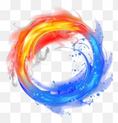 Iceandfire Fire Water Smoke Sticker By Lemon Tea - Fire And Water White Background Emoji,Liteing Fire Emoticon
