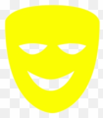 Yellow Comedy Mask Icon - Free Yellow Mask Icons Comedy Mask Yellow Png Emoji,Laughing Emoticon Mask