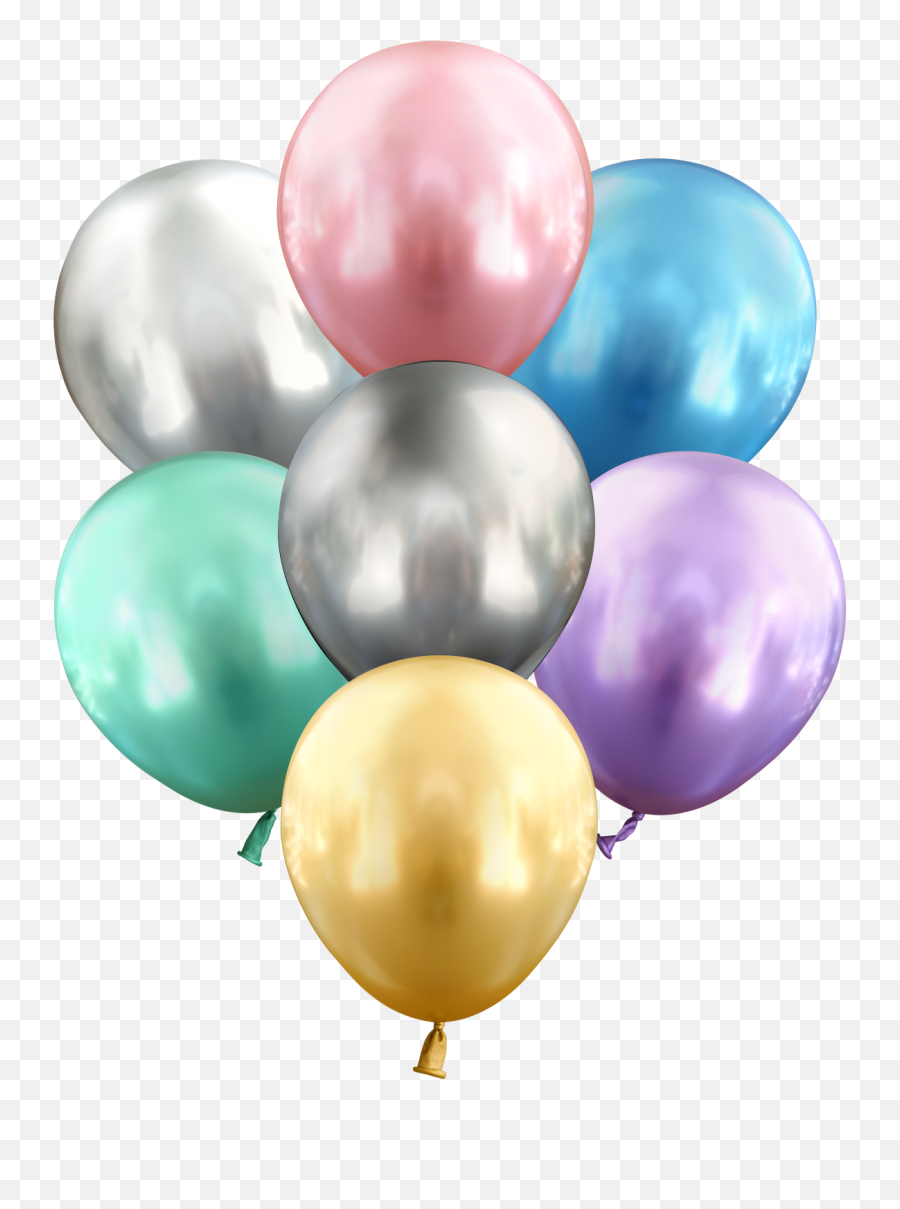 5 Kalisan Latex Balloons Mirror Assorted 50 Per Bag - Balloon Emoji,Bursting With Pride Emoji