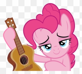 Pinkie With By Vanchees Jpg Royalty Free Download - Ukulele With My Little Pony Emoji,Emoji With Mustache Birthday Cake