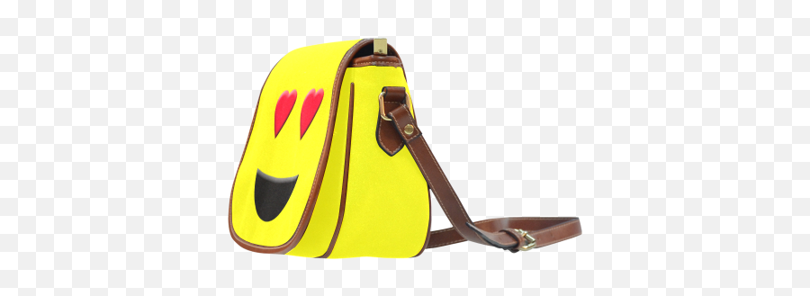 Emoticon Heart Smiley Saddle - Messenger Bag Emoji,Brown Bag Emoticon