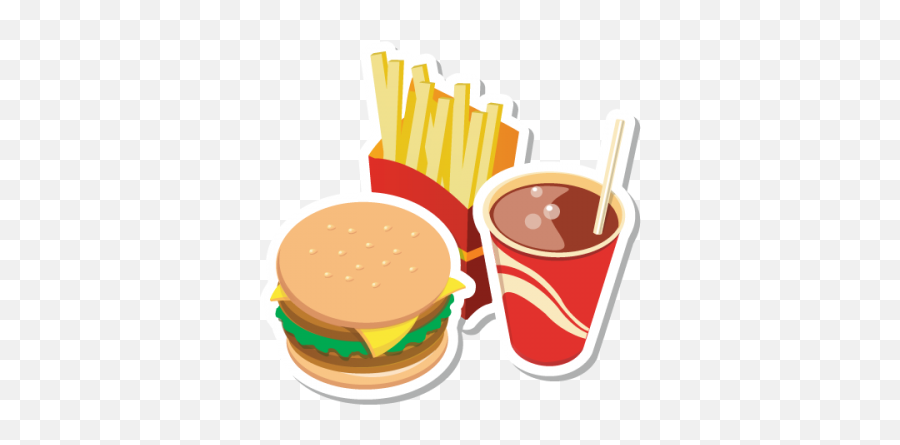 Cola Potato Chips Burger Food Free Png - 19670 Transparent Background Fast Food Clipart Png Emoji,Emojis Background French Fries