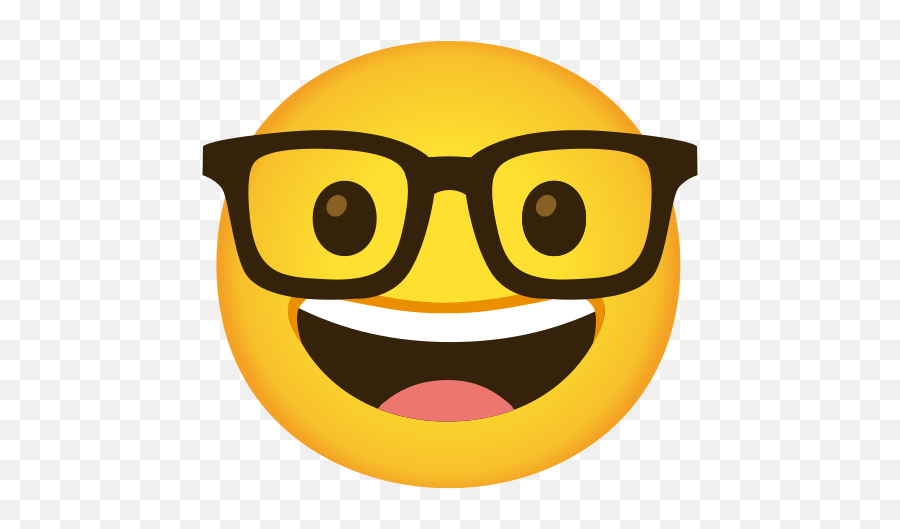 Cara De Empollón Con Gafas - Nerd Emoji,Imagenes De Emoticon Con Lentes