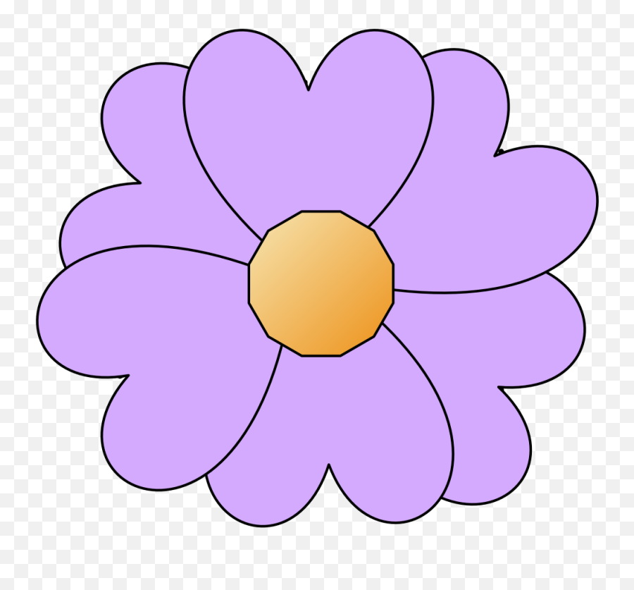 Simple Flower Clip Art Drawing Free - Girly Emoji,Clip Arts That Provoke Emotions