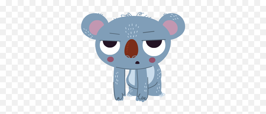 Koala Emoji For Ree On Behance - Dot,Animated Emoticon Hammer Oneself