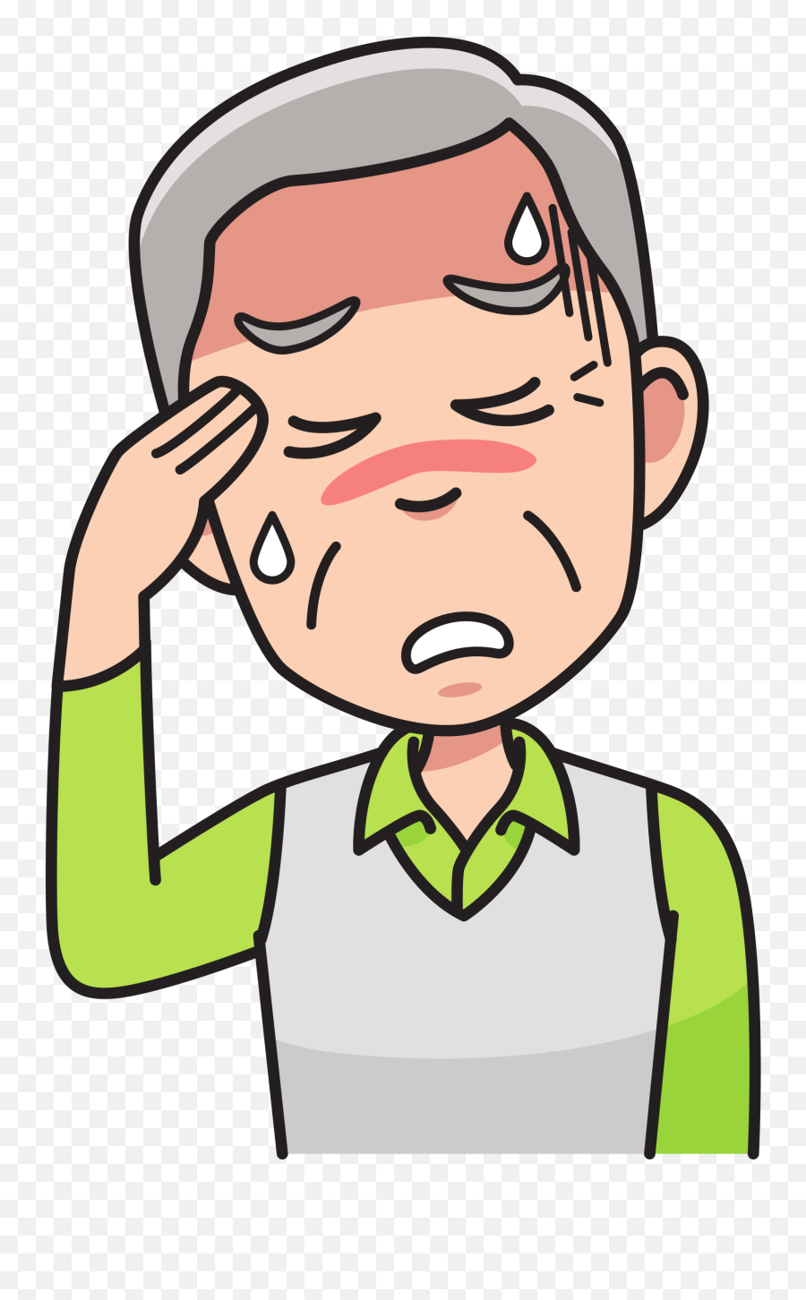 Headache Clipart Sweat Headache Sweat Transparent Free For - Person In Pain Clipart Emoji,Hot Sweating Emoji