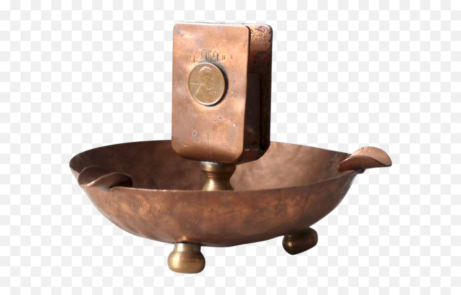 Art Deco Copper Ashtray Home Décor Home U0026 Living Minyamarketcom Emoji,Rocker Horns Emoticon