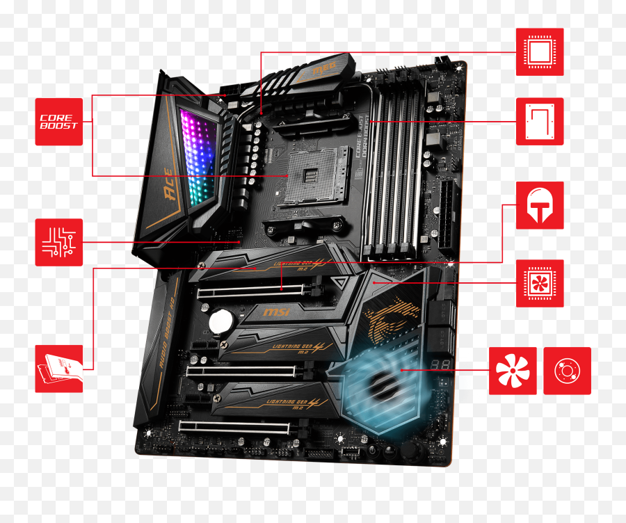 Msi Meg X570 Ace Am4 Atx Amd - Msi Mpg X570 Gaming Edge Wifi M 2 Slots Emoji,Ps2 Emotion Engine On A Pcie Slot